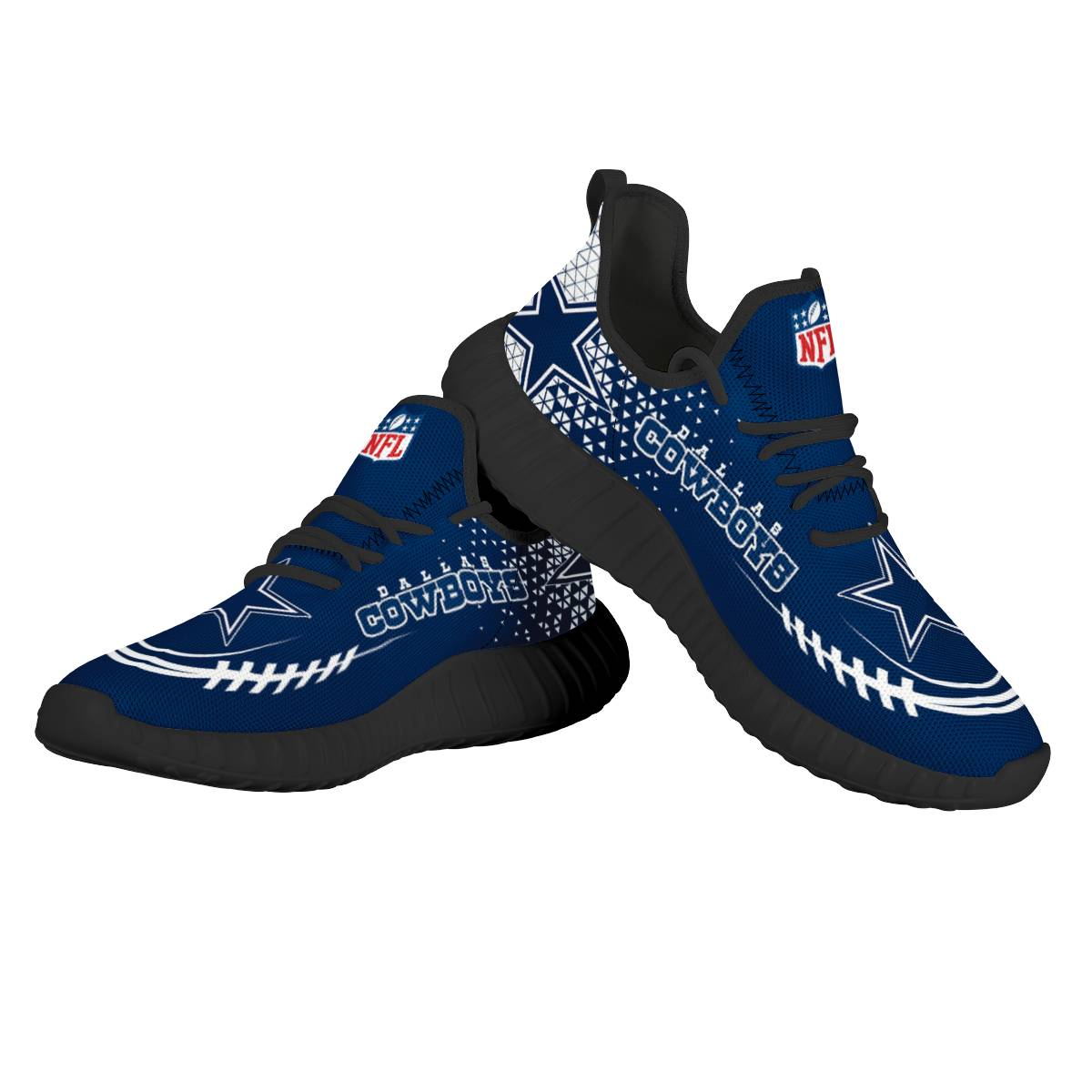 Men's Dallas Cowboys Mesh Knit Sneakers/Shoes 018 Men's Dallas Cowboys Mesh Knit Sneakers/Shoes 018